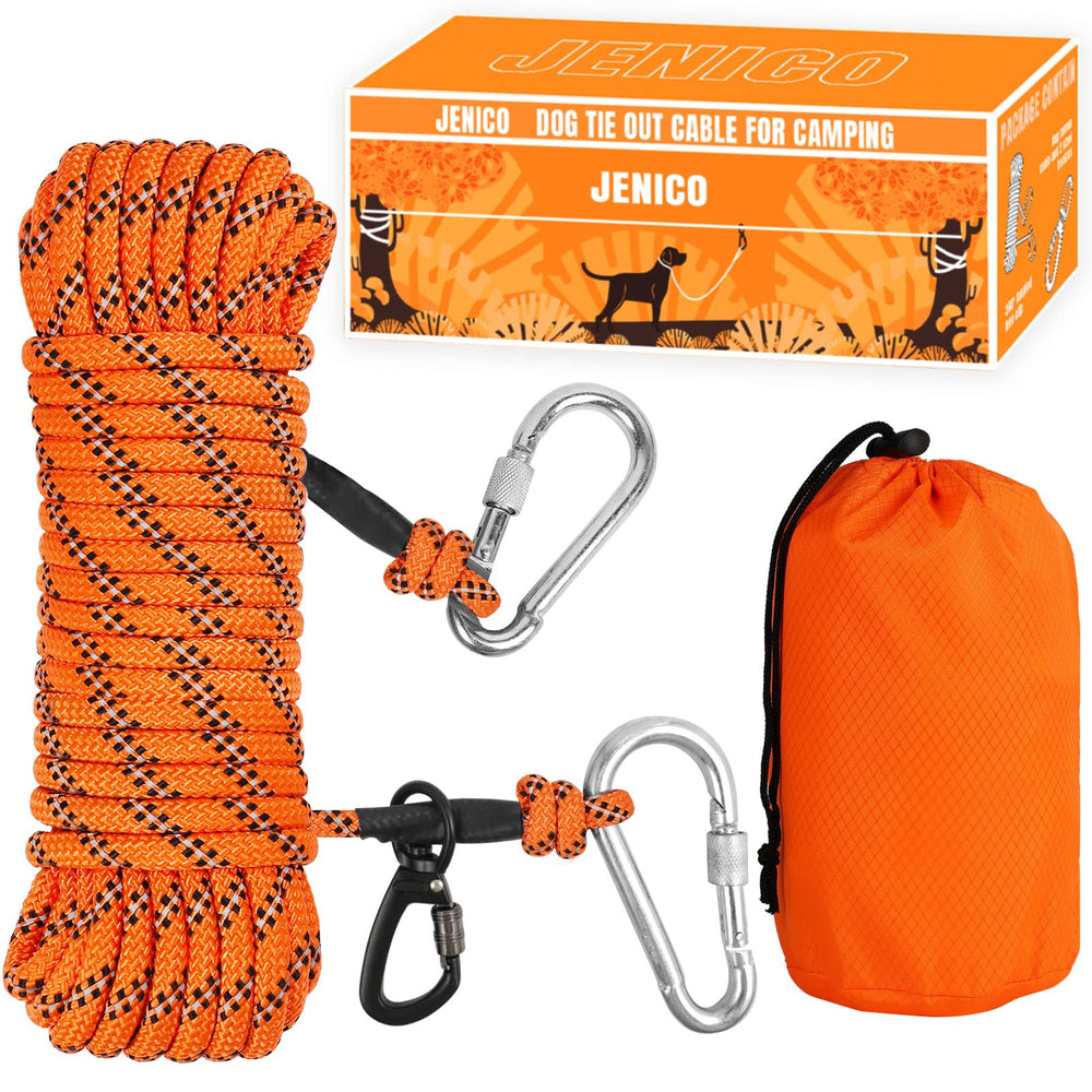 Jenico dog tie-out setup demonstrates quick outdoor assembly for safe play.