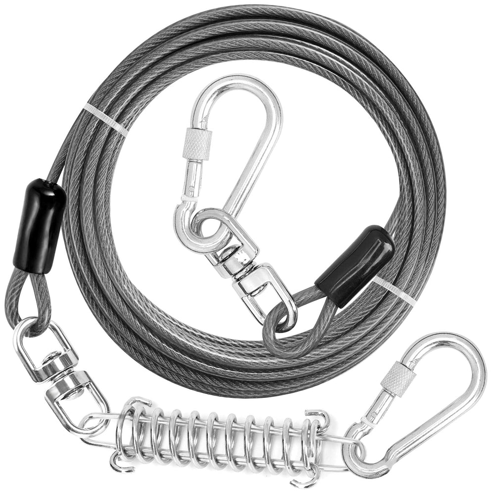 jenico dog tie out cable with swivel hook delivers secure, tangle-free control during outdoor play