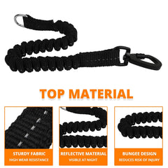 Jenico heavy-duty rope leash with bungee technology for smooth, cushioned pulls