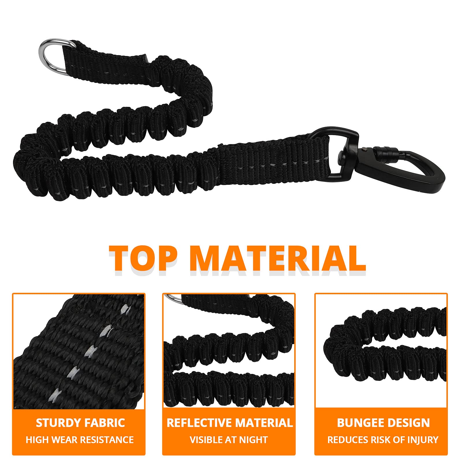 Jenico Long Dog Leash 100ft swivel-hook enables tangle-free control.