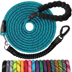 Jenico Long Dog Leash 15ft assembly shows durable hardware for daily walks