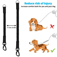 Jenico Long Dog Leash 15ft bungee shock absorb feature eases sudden pulls