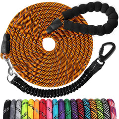 Jenico Long Dog Leash 15ft padded handle offers comfortable, controlled walks.