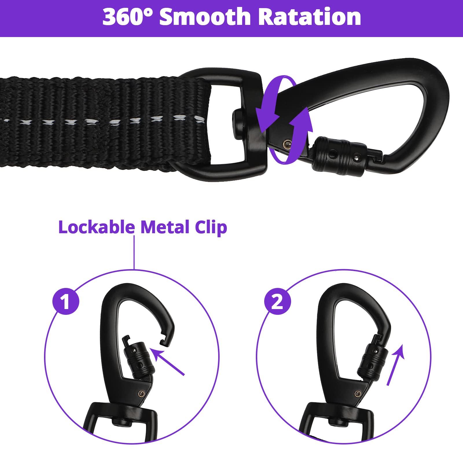 Jenico Long Dog Leash 20ft durable nylon rope for outdoor durability