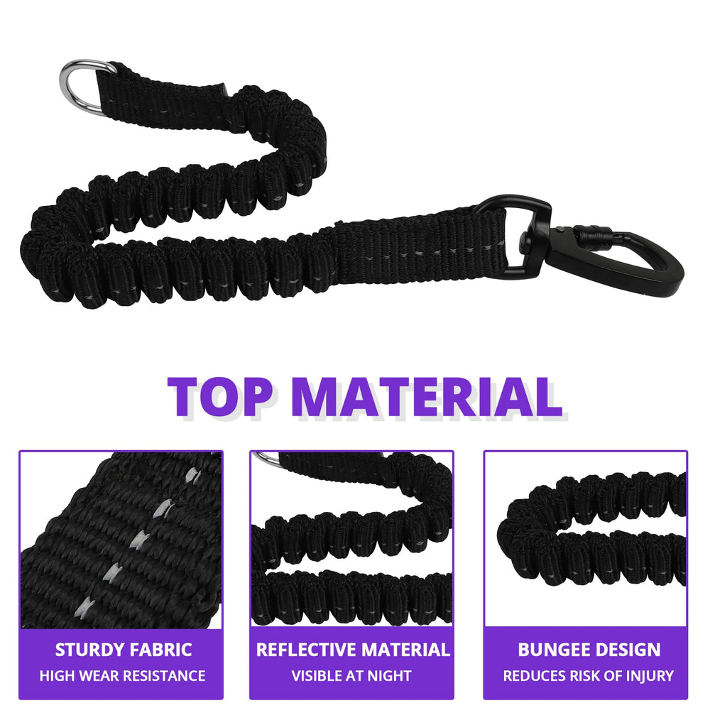 Jenico Long Dog Leash 20ft with reflective stitching for visibility at night