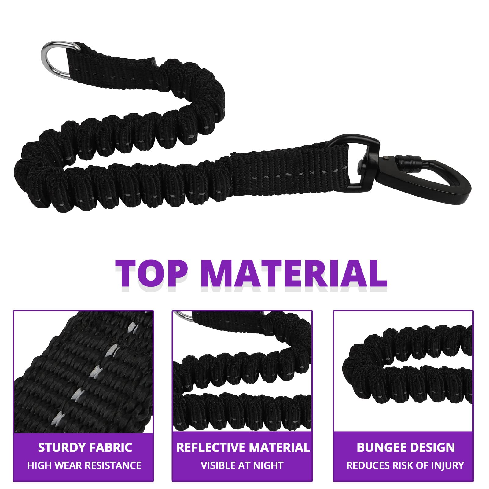Jenico long dog leash padded foam handle providing a comfortable grip