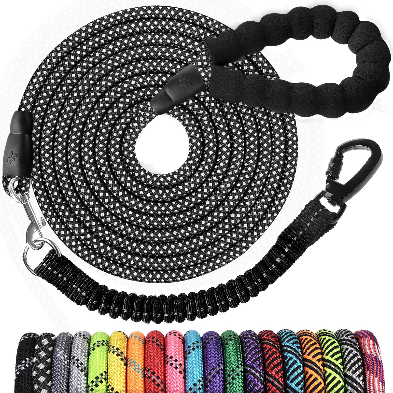 jenico long dog leash 30ft extended view for versatile training and control
