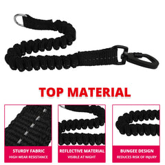 Jenico Long Dog Leash 30ft pink reflective threads boost visibility in low light conditions.