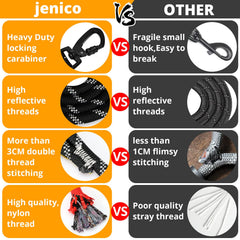 Jenico Long Dog Leash padded handle provides comfortable grip for extended training.