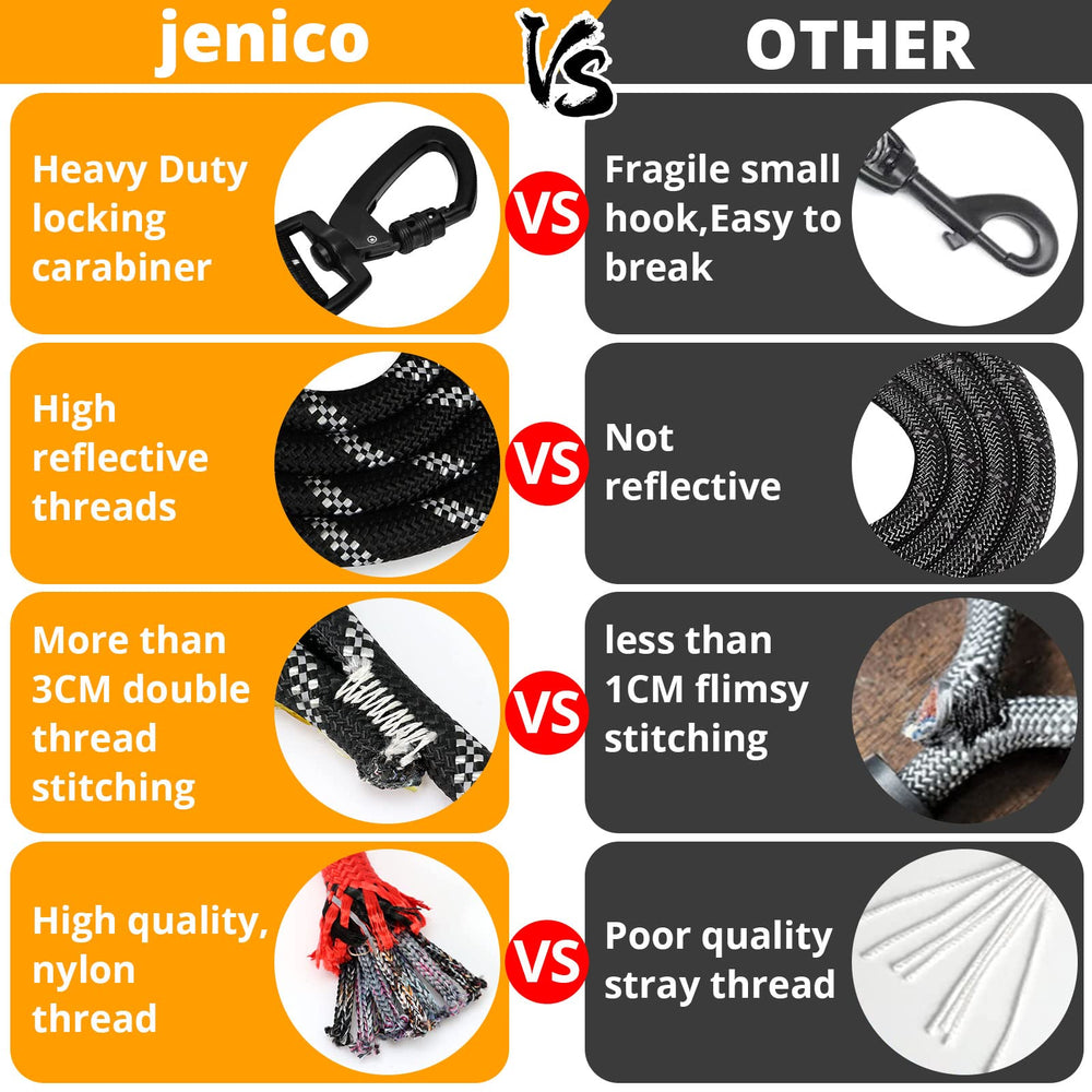 Jenico reflective threads closeup shows high visibility for evening walks.