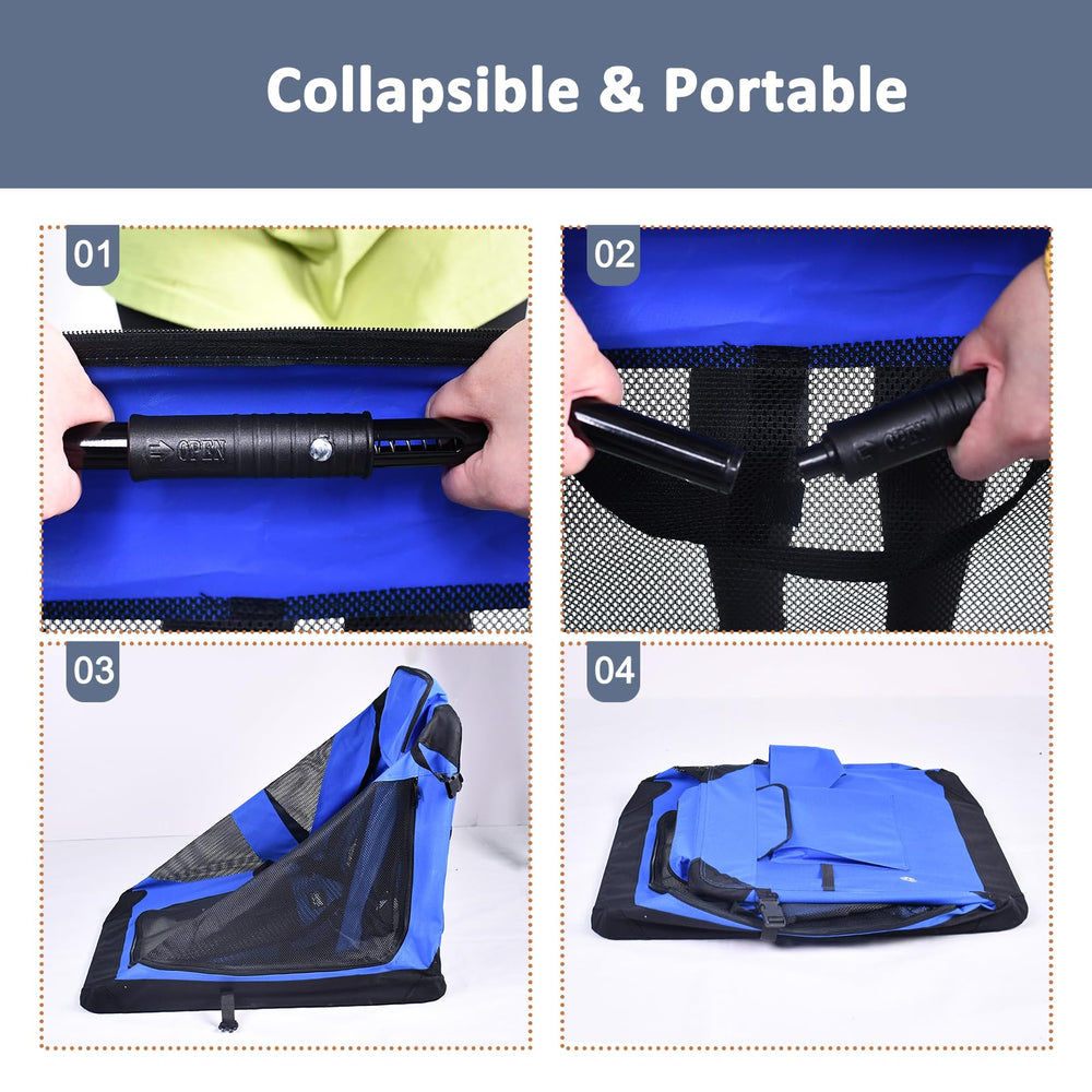 Jespet 36 soft dog crate fleece mat inside provides cozy comfort.