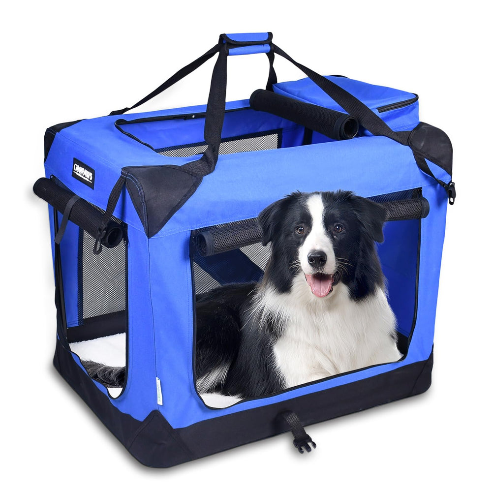 Jespet 36 soft dog crate foldable frame for easy travel and storage.