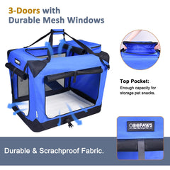 Jespet 36 soft dog crate top entrance for quick access and comfort.