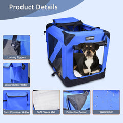 Jespet 36 soft dog crate ventilated mesh ensures breathable all-season use.