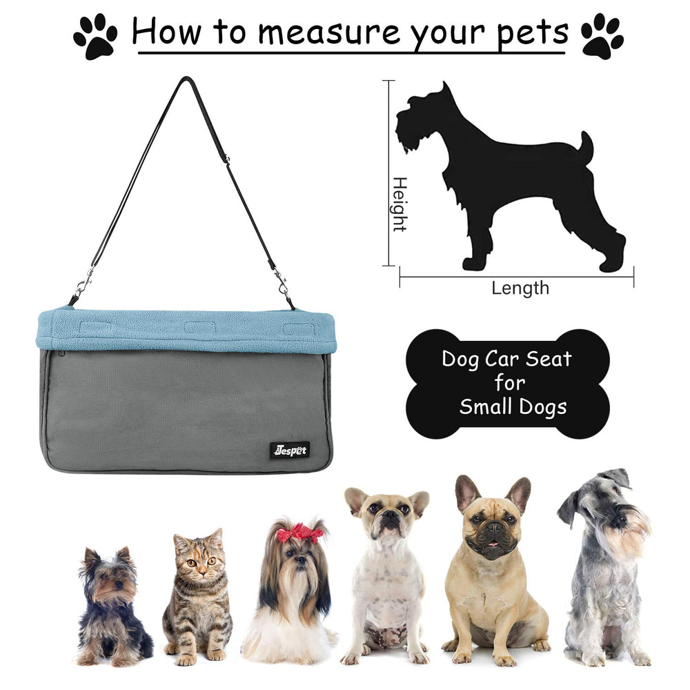 JESPET GOOPAWS booster seat with seat belt keeps small dogs safely harnessed