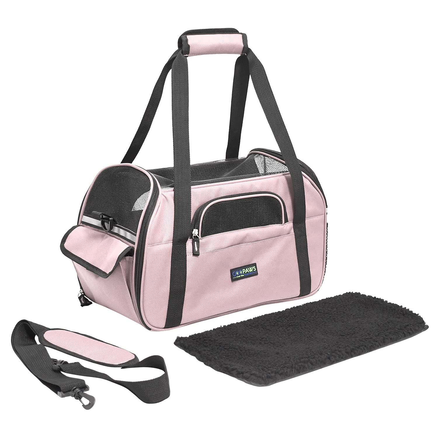 JESPET kennel side mesh pocket stores leash and snacks for convenience