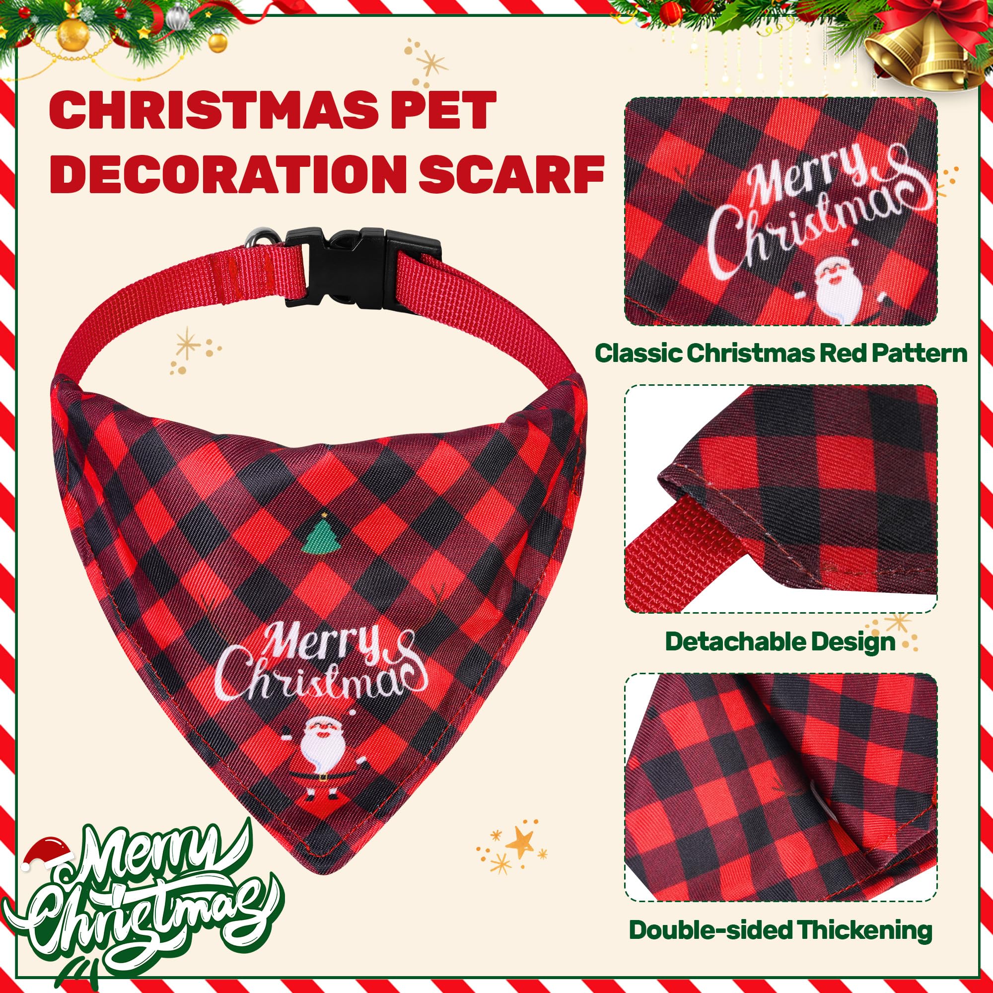 Jestrem Christmas bells and Santa pendant detail adds festive charm.