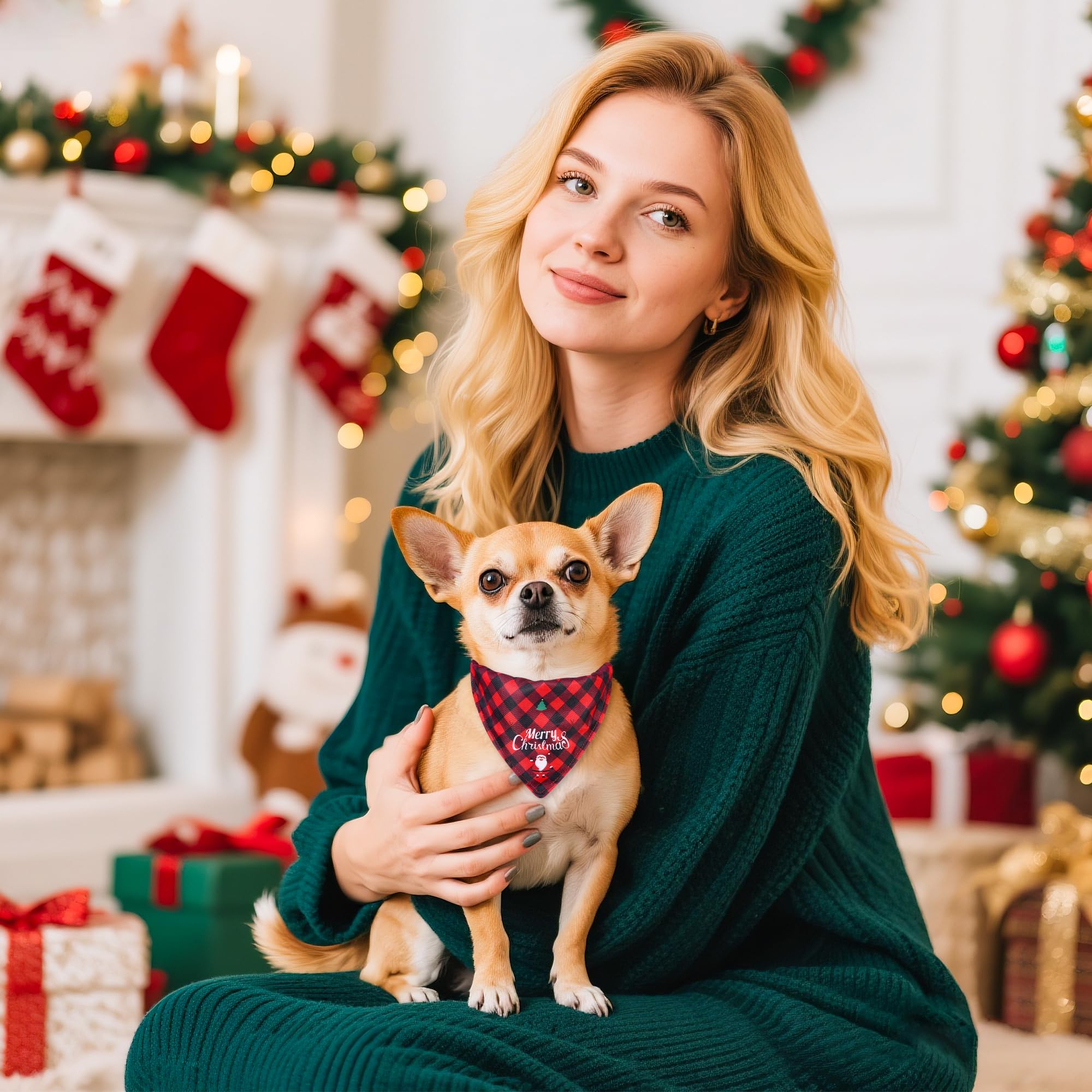 Jestrem holiday bandana ideal for photos and holiday gatherings.