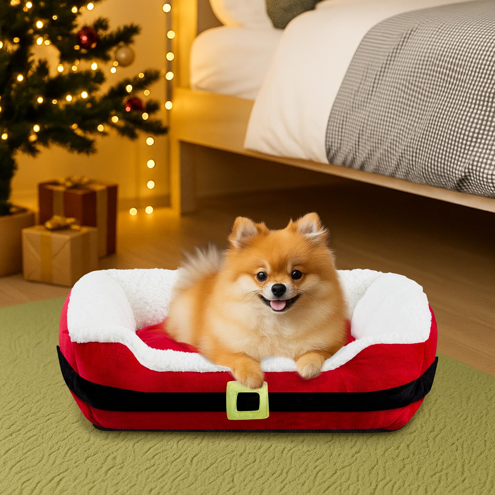 Jetec Christmas dog bed makes a thoughtful, festive gift for pets.