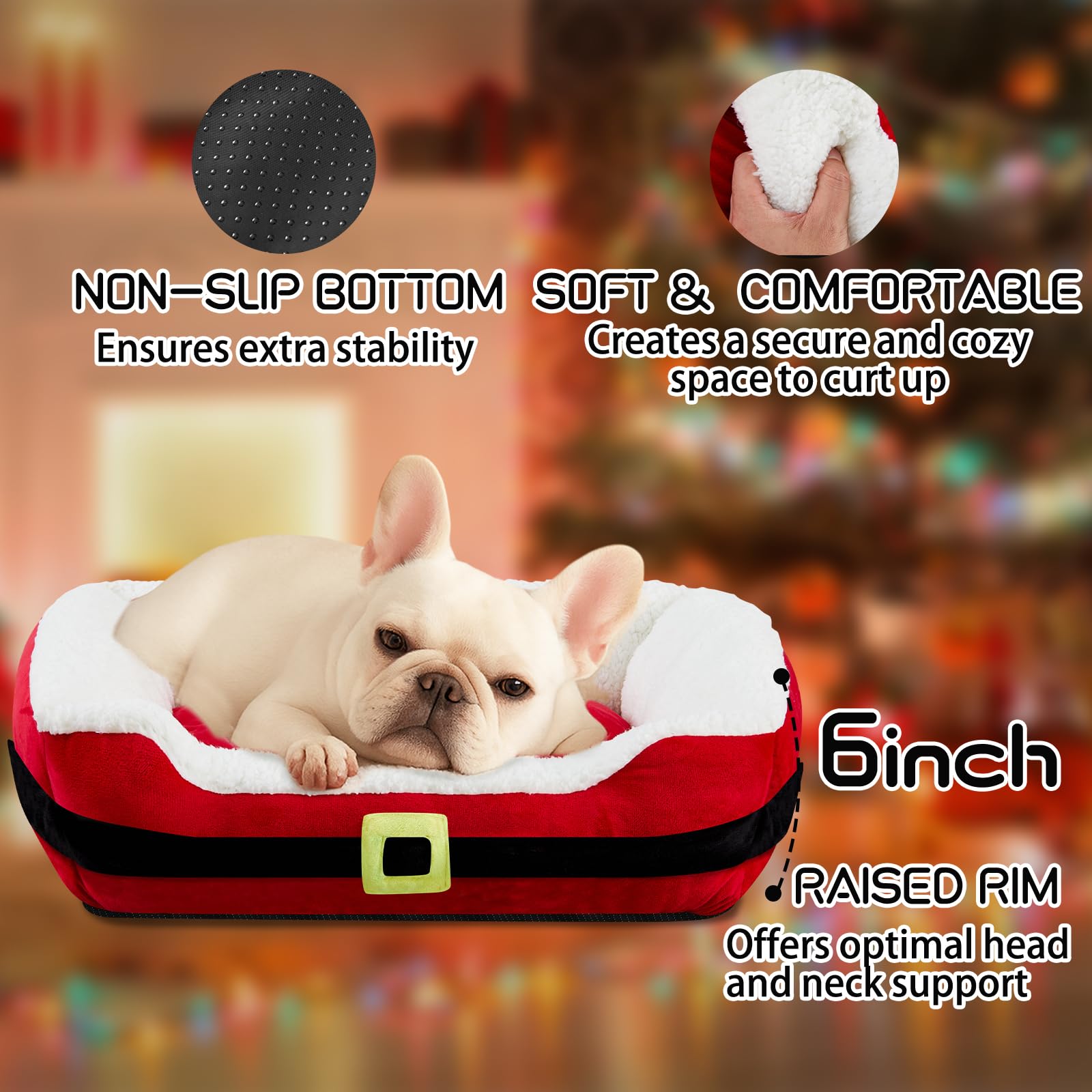 Jetec 26-inch dog bed filled with PP cotton for plush, cushioned support.