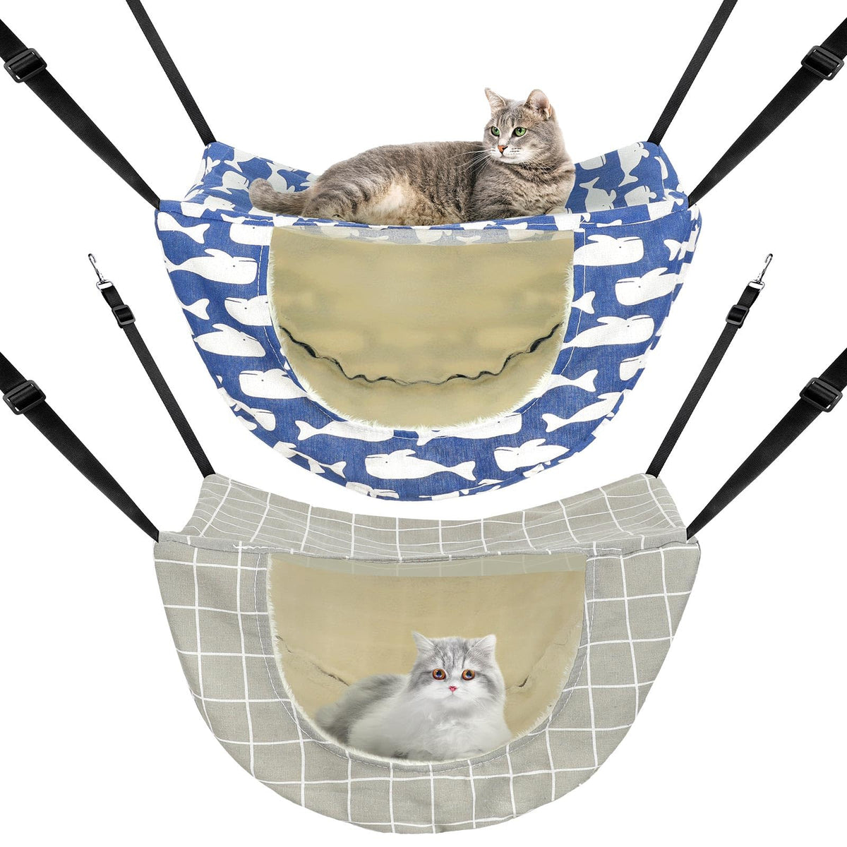 Jetec cat hammock dual-layer cage style A provides cozy lounging space for cats