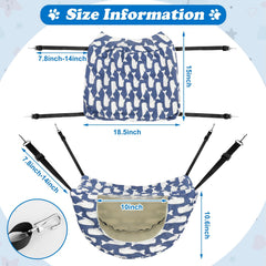 Jetec cat hammock extends 6 inches for flexible placement
