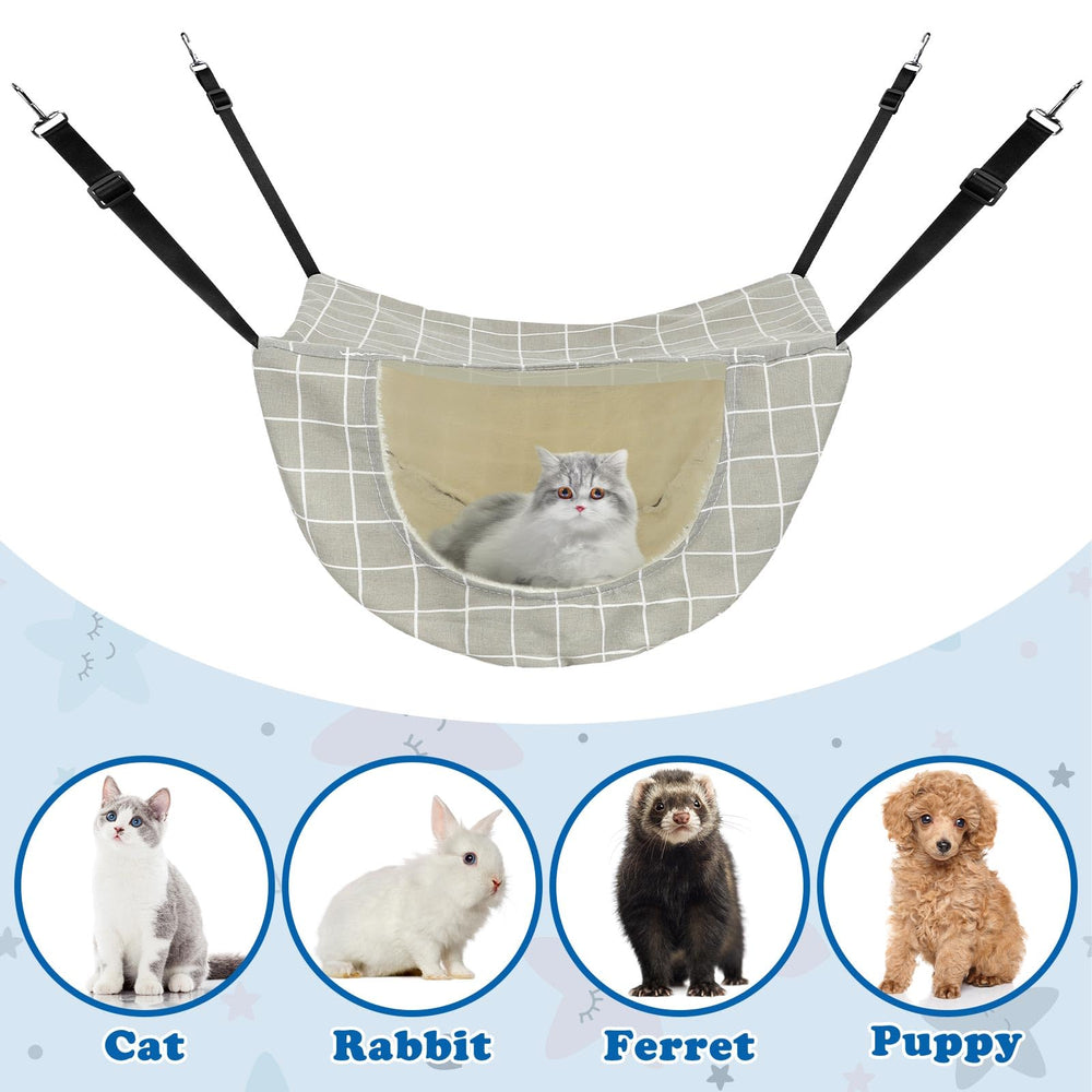 Jetec cat hammock suitable for cages under-chair and windows for space-saving setup