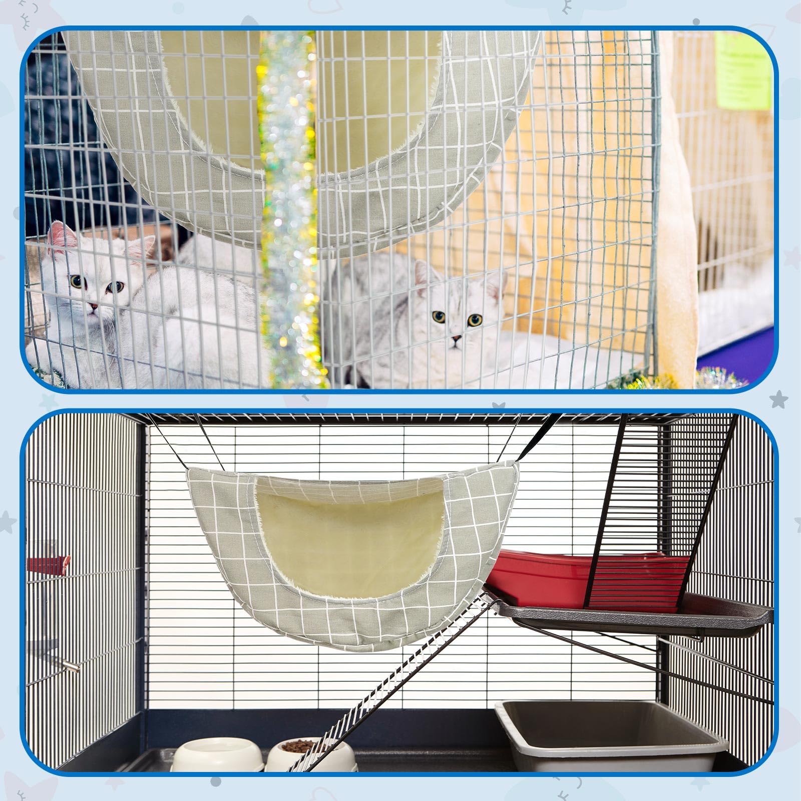Jetec cat hammock with linen imitation wool cotton ensures breathable comfort