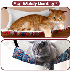 Jetec cat hammock under-chair setup demonstrates space-saving installation.