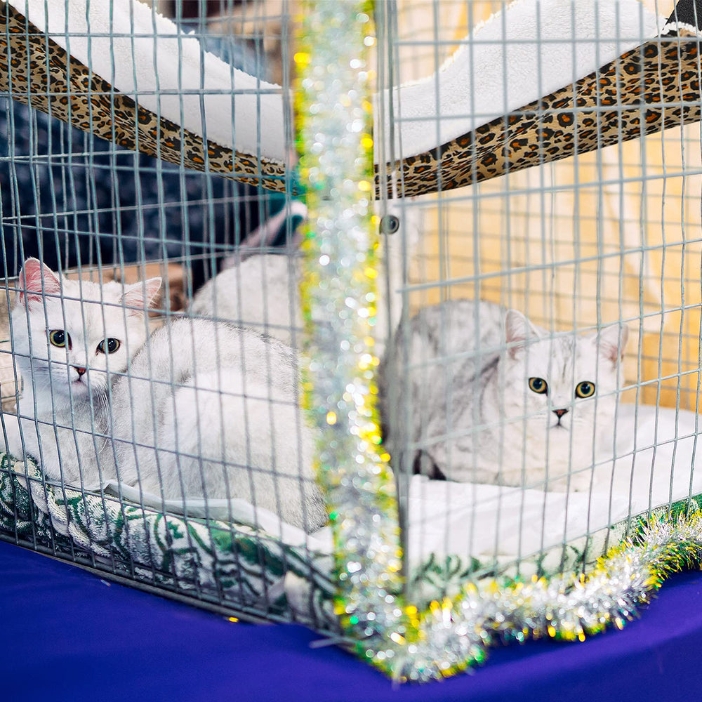 Jetec cat hanging hammock dot pattern offers a secure elevated nap area for rabbits and cats.
