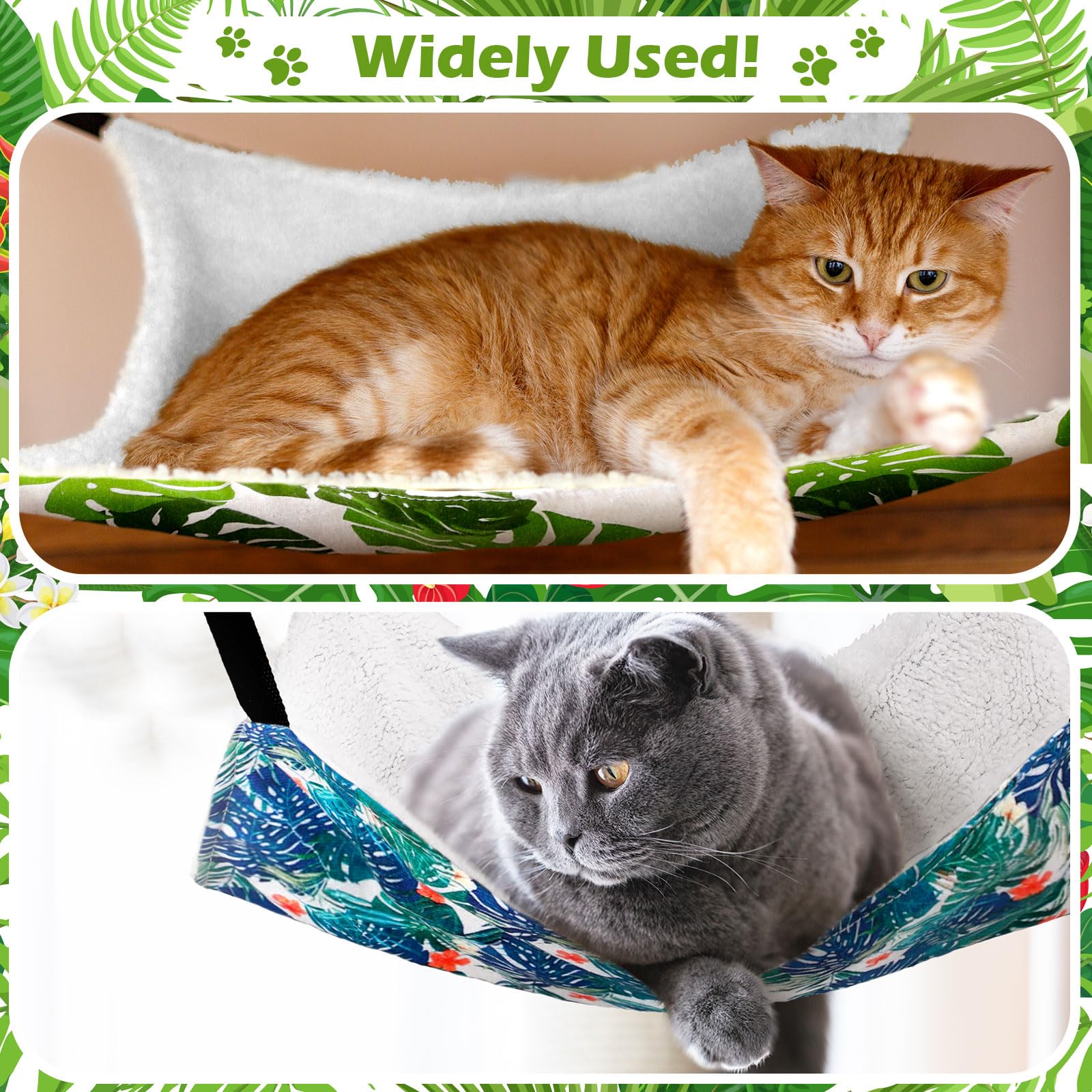 Jetec double-sided-design cat hammock offers seasonal versatility and easy cleaning.