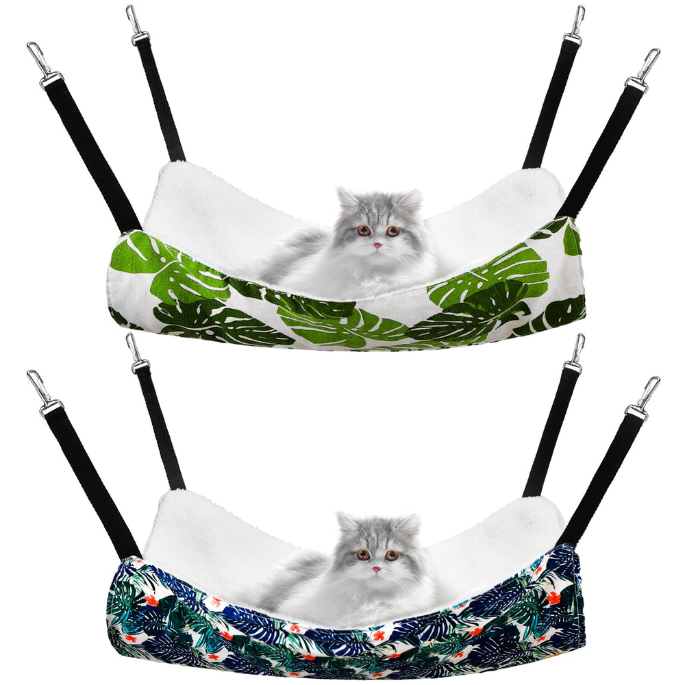 Jetec monstera-leaf-pattern cat hammock provides cozy resting space for small pets.