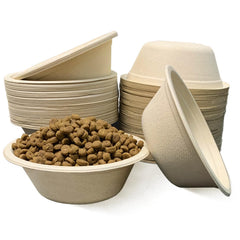 JETKONG disposable dog bowls 12oz packaging highlights bulk value and eco-friendly materials.