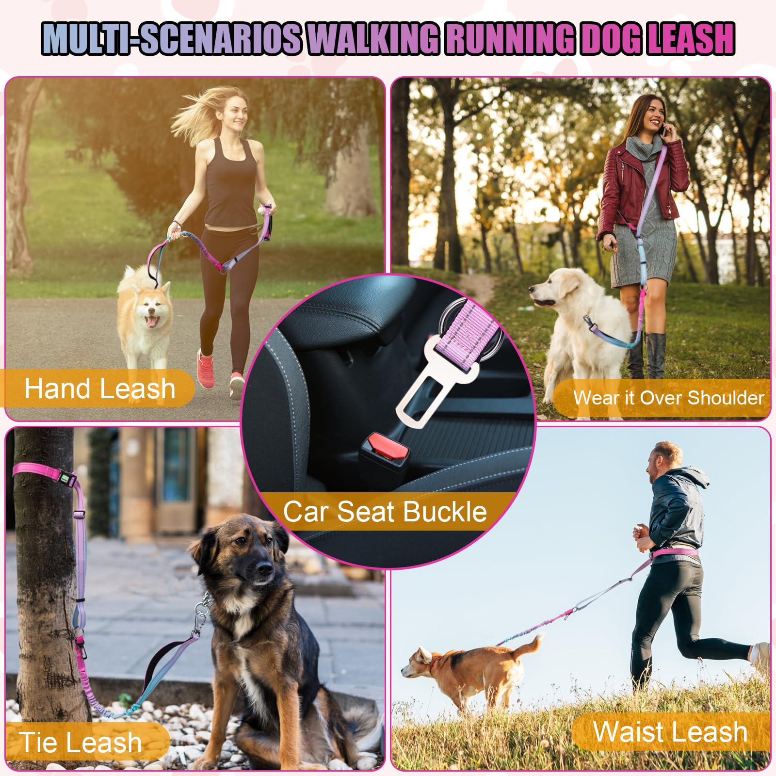 JETOG leash with dual reflective strips enhances night visibility on walks
