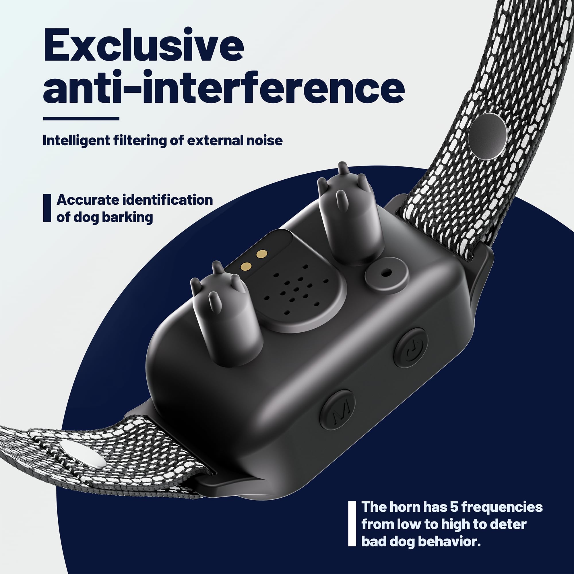 JEUJE Collar safety features including anti-false trigger chip.
