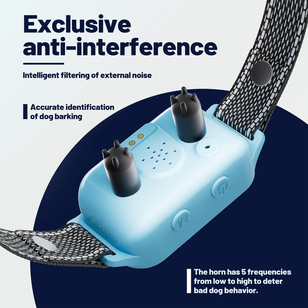 JEUJE bark collar blue waterproof build demonstrates all-weather reliability