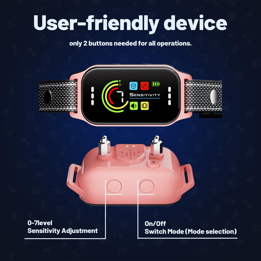 JEUJE dog bark collar 5-level sound shows adjustable training for diverse dogs.