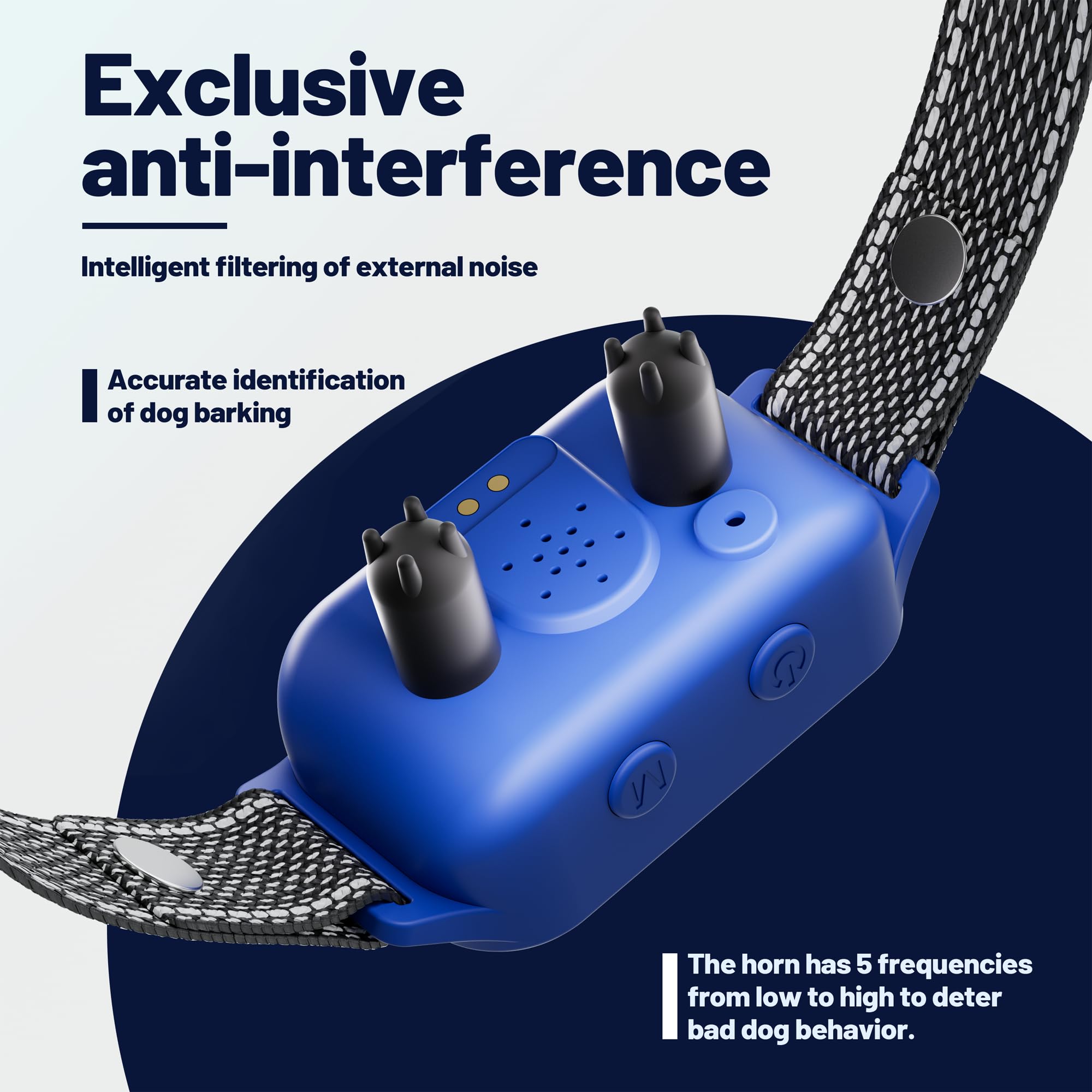 JEUJE Collar with long-lasting battery and quick two-hour recharge.