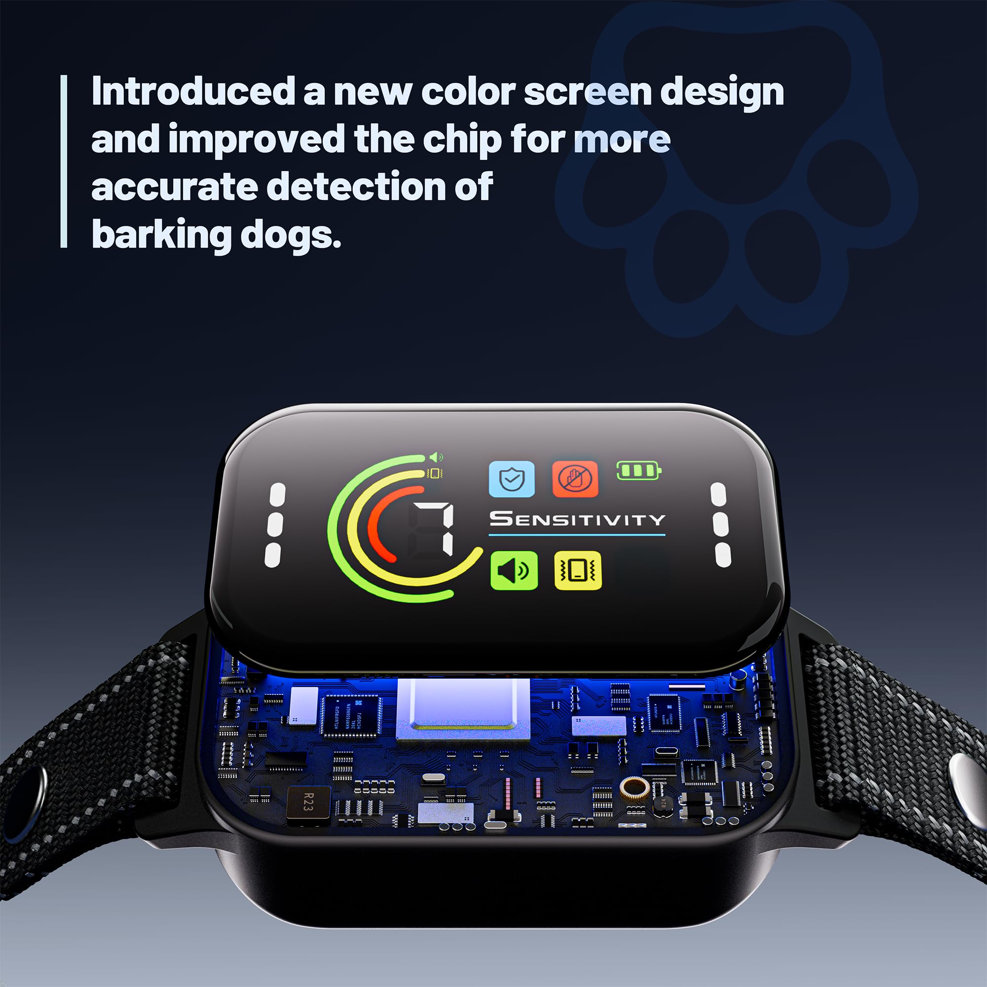 JEUJE dog bark collar size range 8-120 lbs fits small to large dogs