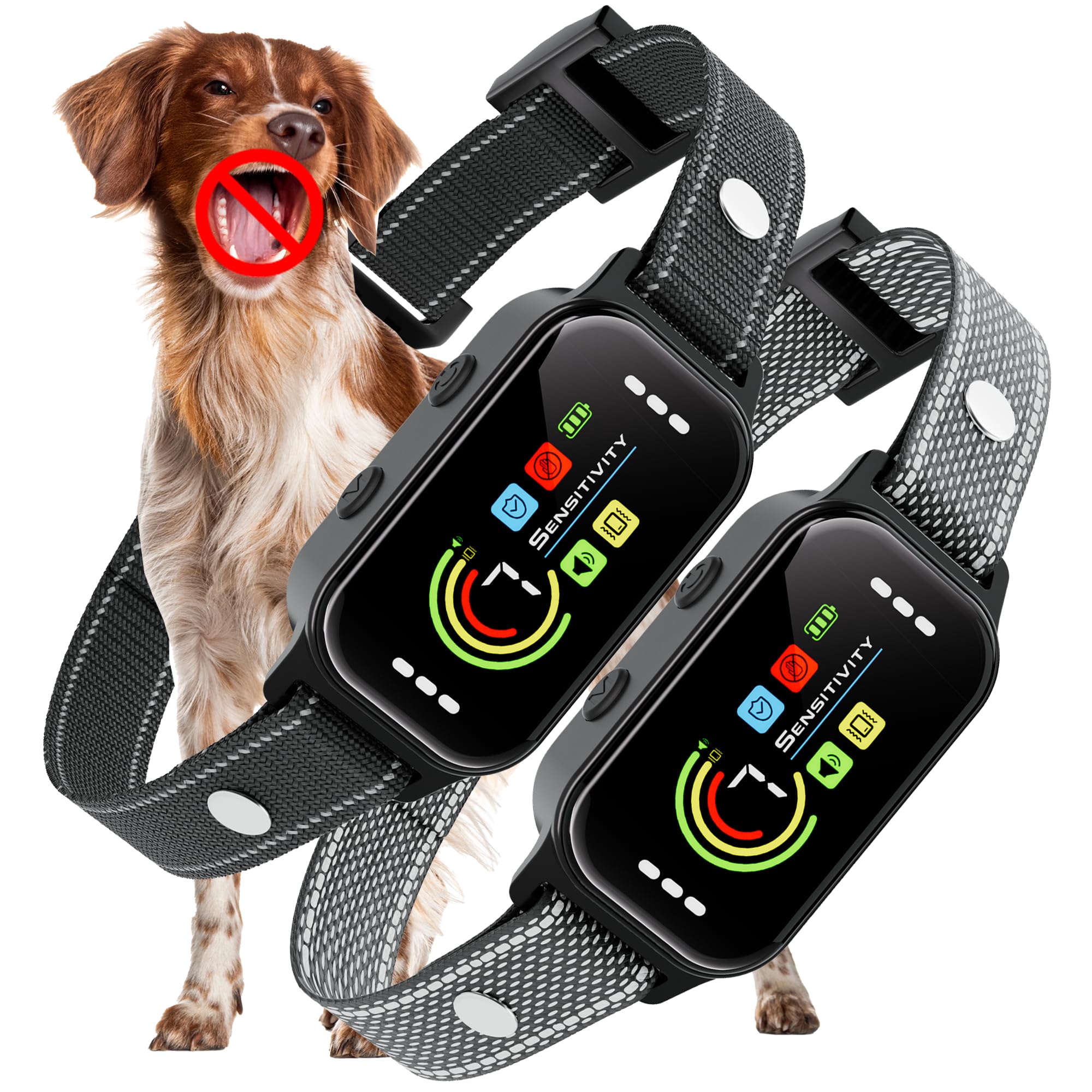 JEUJE dog bark collar two-pack for versatile training across sizes