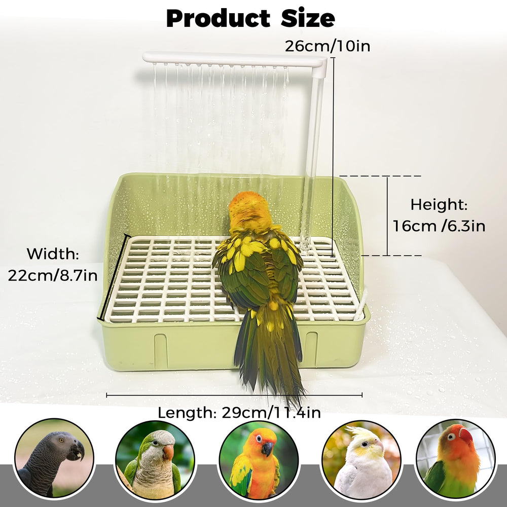 Jevnd dual-function bath and feeder box invites drinking and observing water flow.