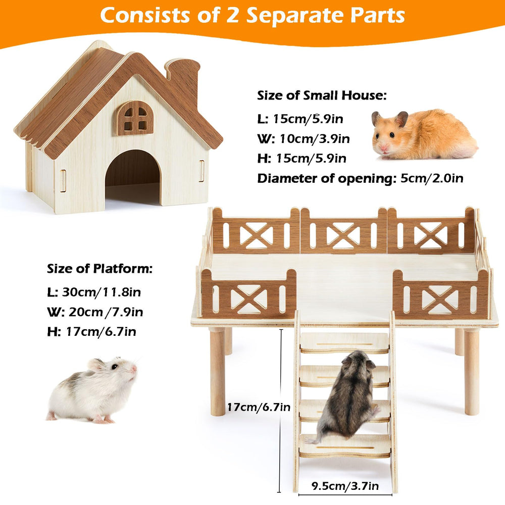 Jevnd hamster house hut provides a cozy hideout for rest and nesting.