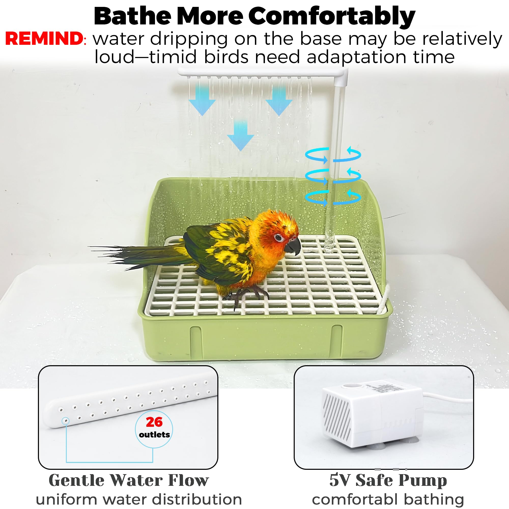 Jevnd quick-assembly instructions let you set up this bath in a minute.
