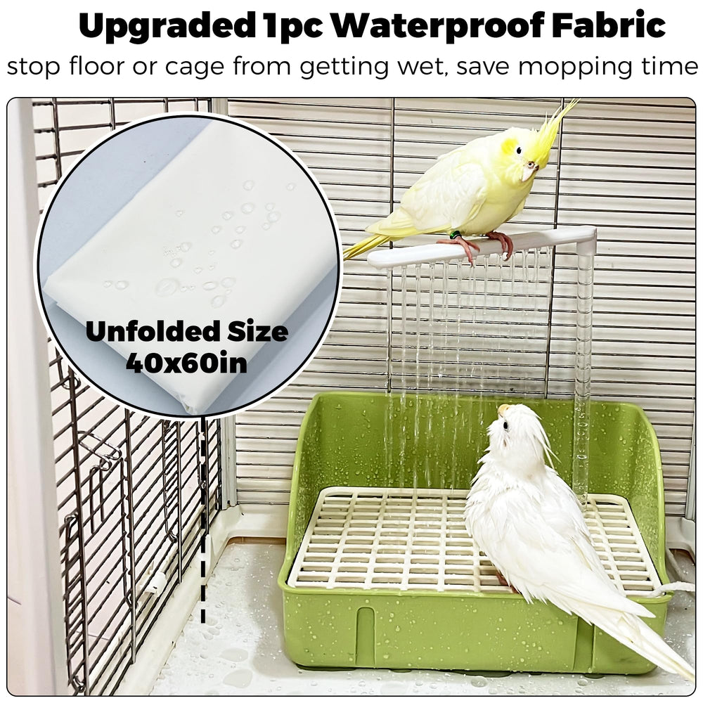 Jevnd safe chewproof plastic keeps birds safe while playful bathing sessions last.