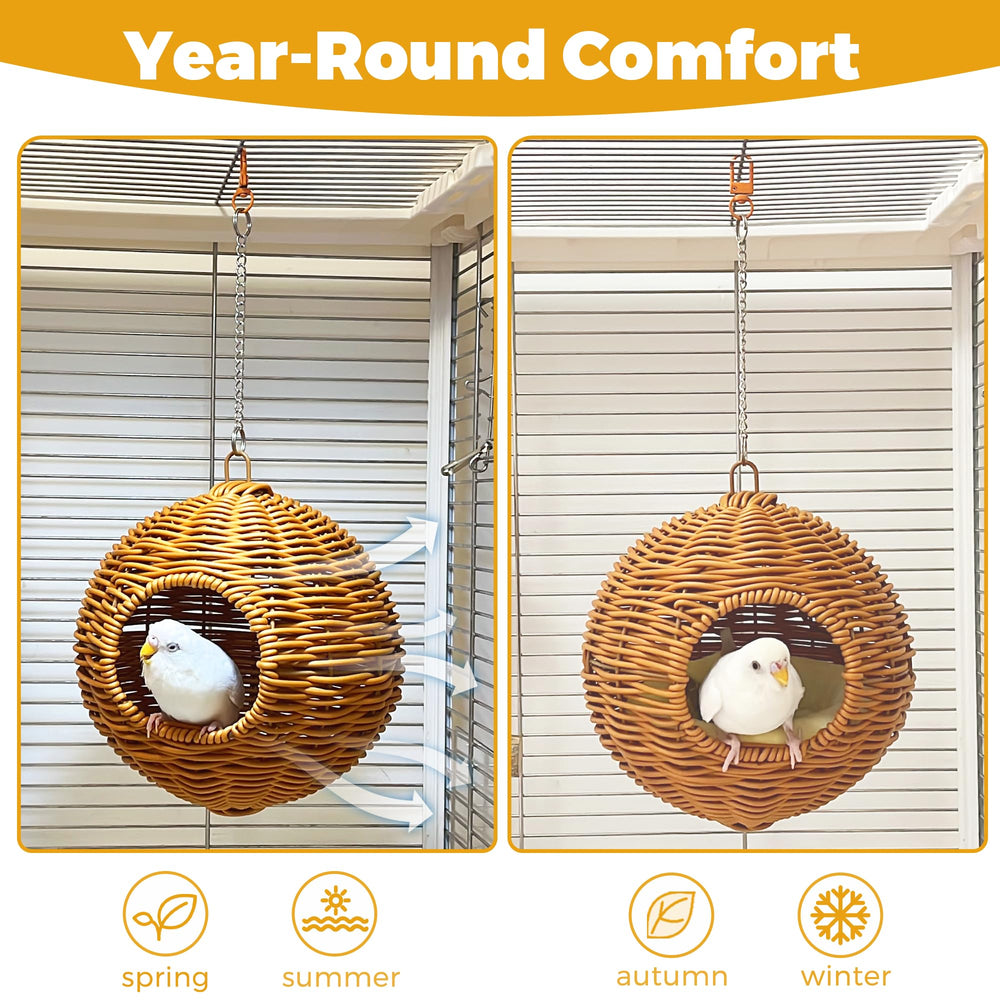 Jevnd versatile natural habitat hammock serves as swing and hideout.