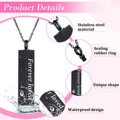 Jexine pink-wing tear drop urn necklace for everyday remembrance