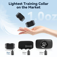 Jeyihka cat shock collar receiver closeup emphasizes soft silicone contact points for skin safety.