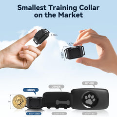 Jeyihka cat shock collar remote back view shows the ergonomic remote design for handling.