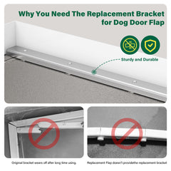 JeyPawv aluminium large bracket side view shows durable construction for frequent pet door use
