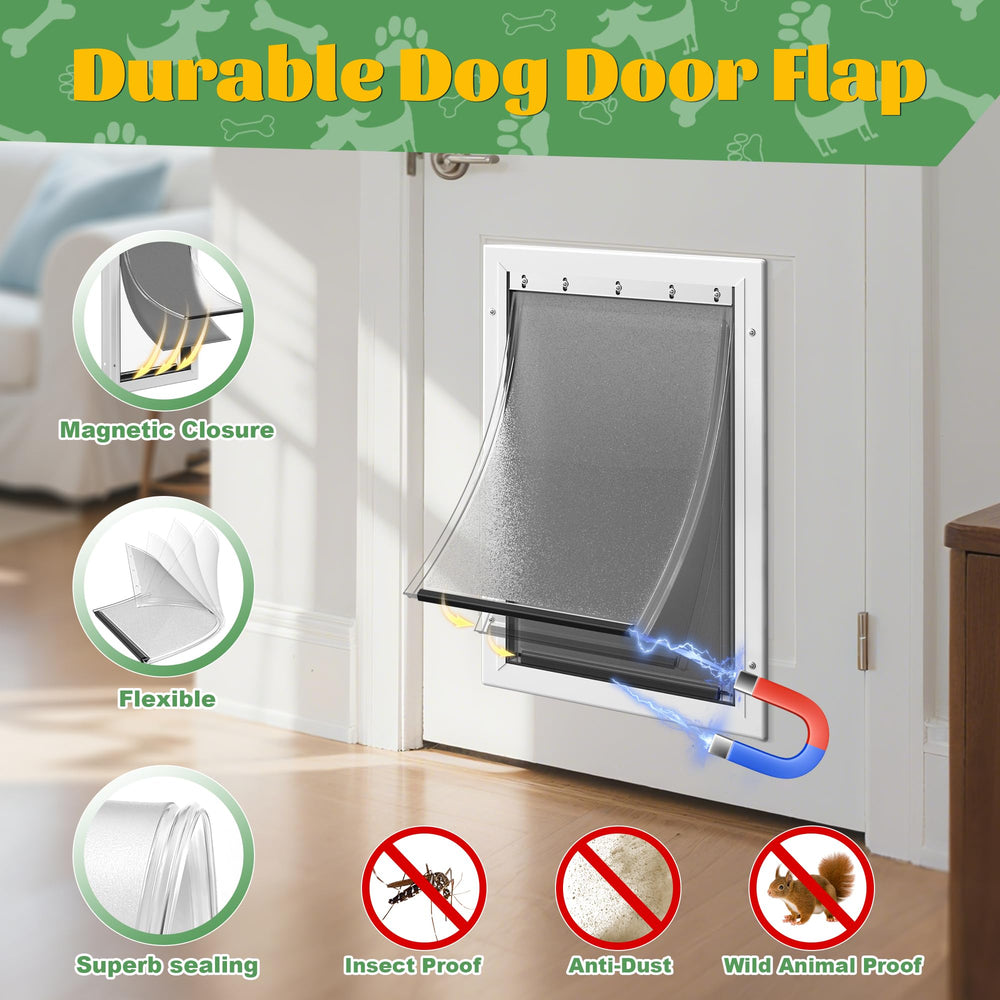 JeyPawv frosted transparent flap appearance blends with doors while preserving visibility.